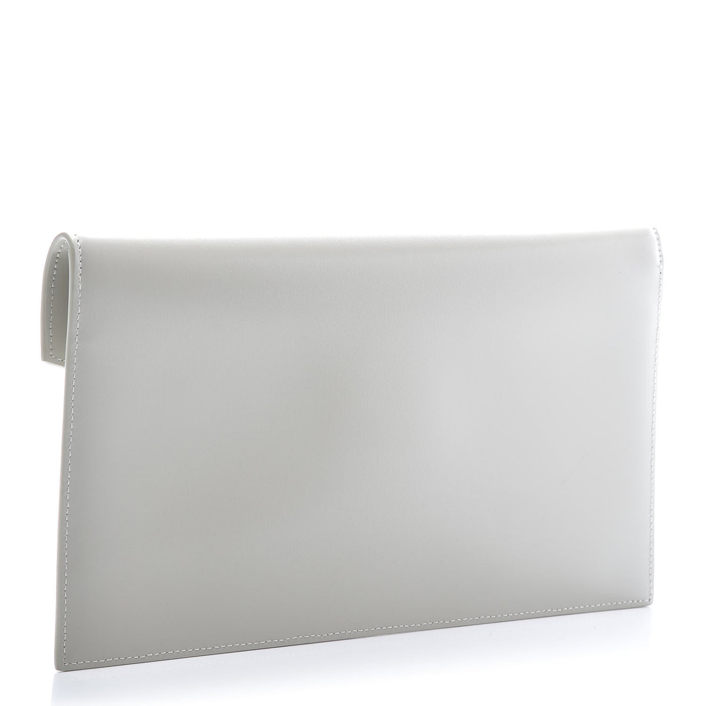 Smooth Shiny Calfskin Uptown Pouch Crema Soft