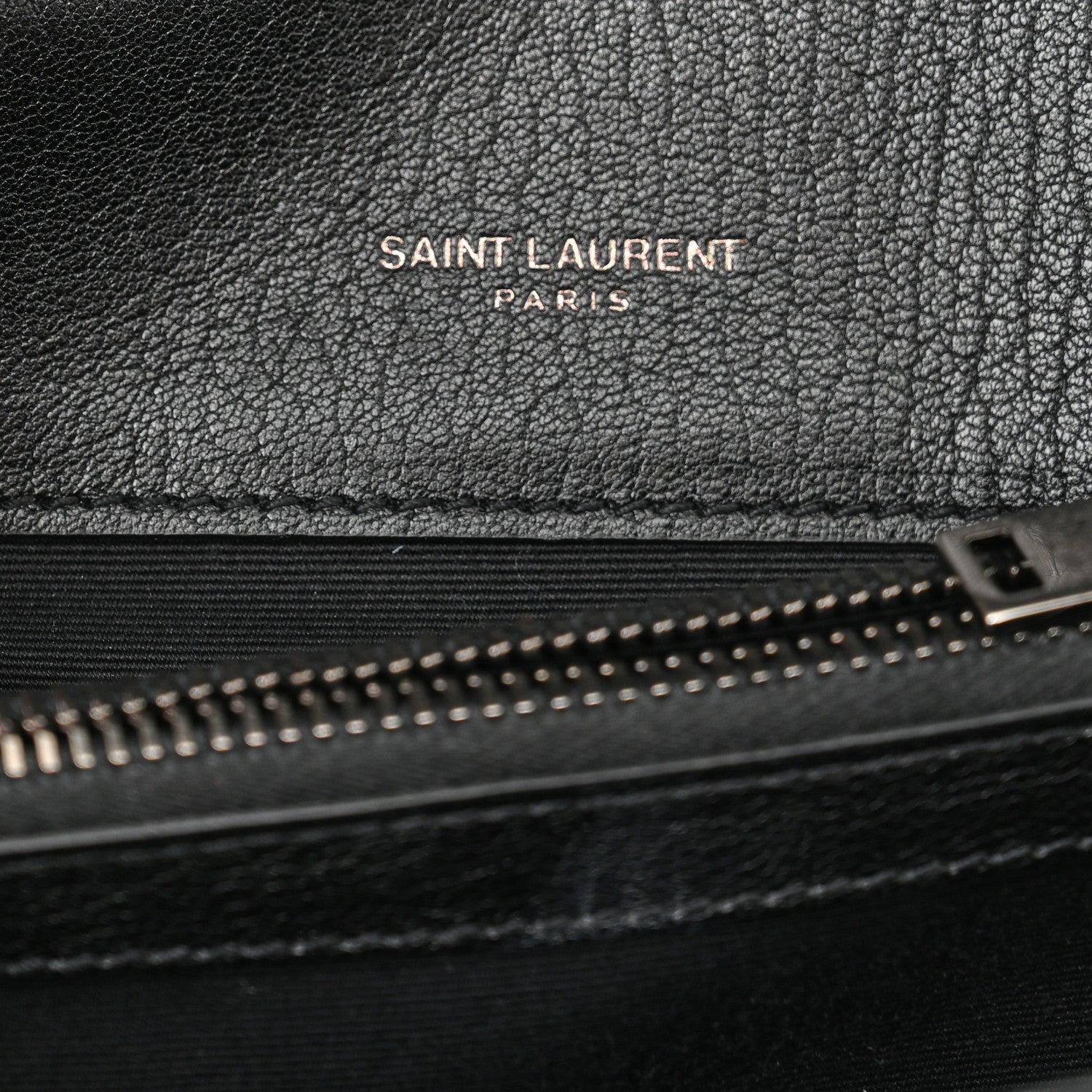 Saint Laurent Sheepskin Matelasse Chevron Monogram Medium College Bag Black 6 of 11