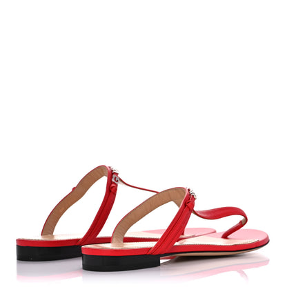 Givenchy Calfksin Elba Thong Sandals 38.5 Red 4 of 12