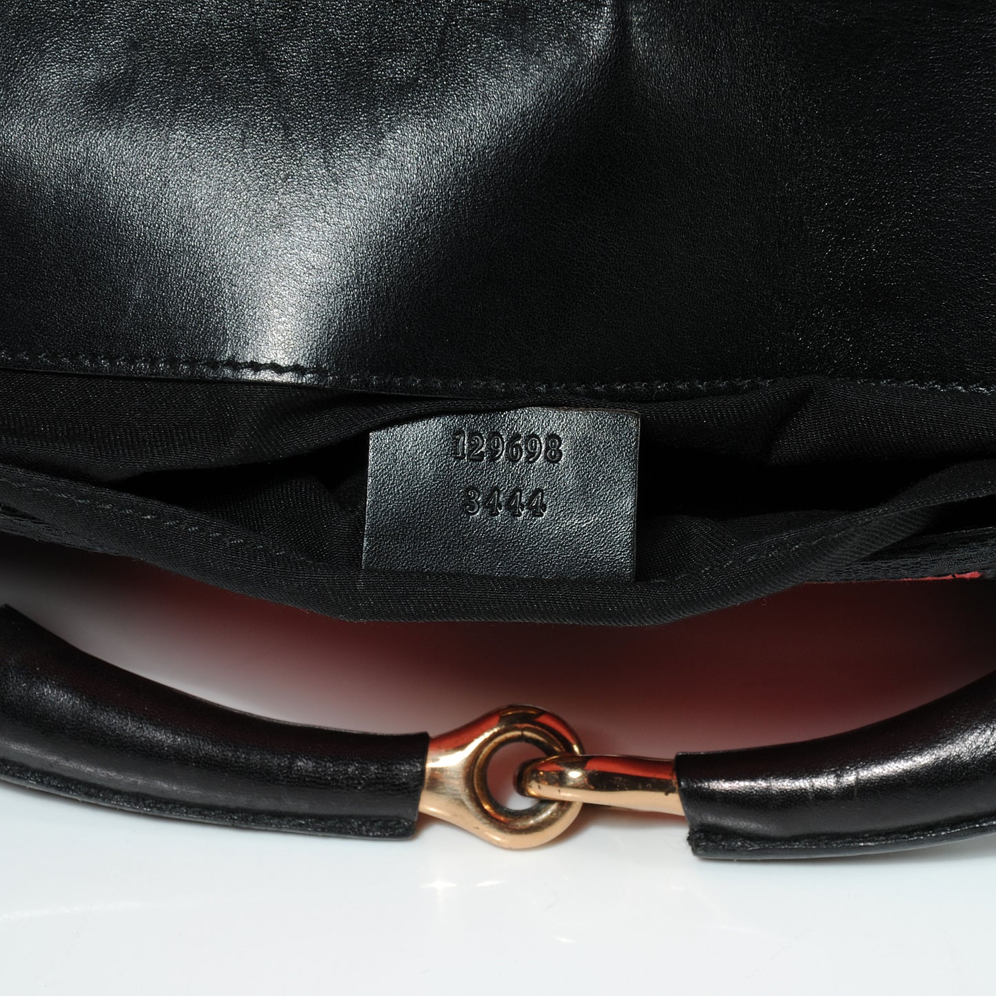 Monogram Horsebit Web Clutch Black
