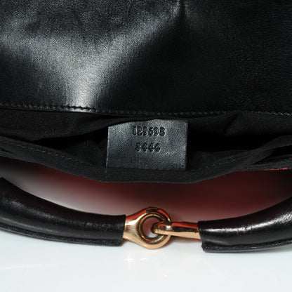 Gucci Monogram Horsebit Web Clutch Black 6 of 7
