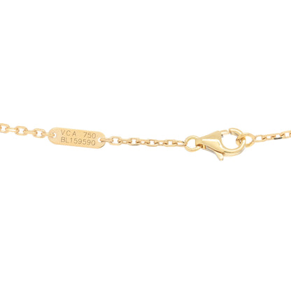 Van Cleef & Arpels 18K Yellow Gold Mother of Pearl Magic Alhambra Pendant Necklace 4 of 4