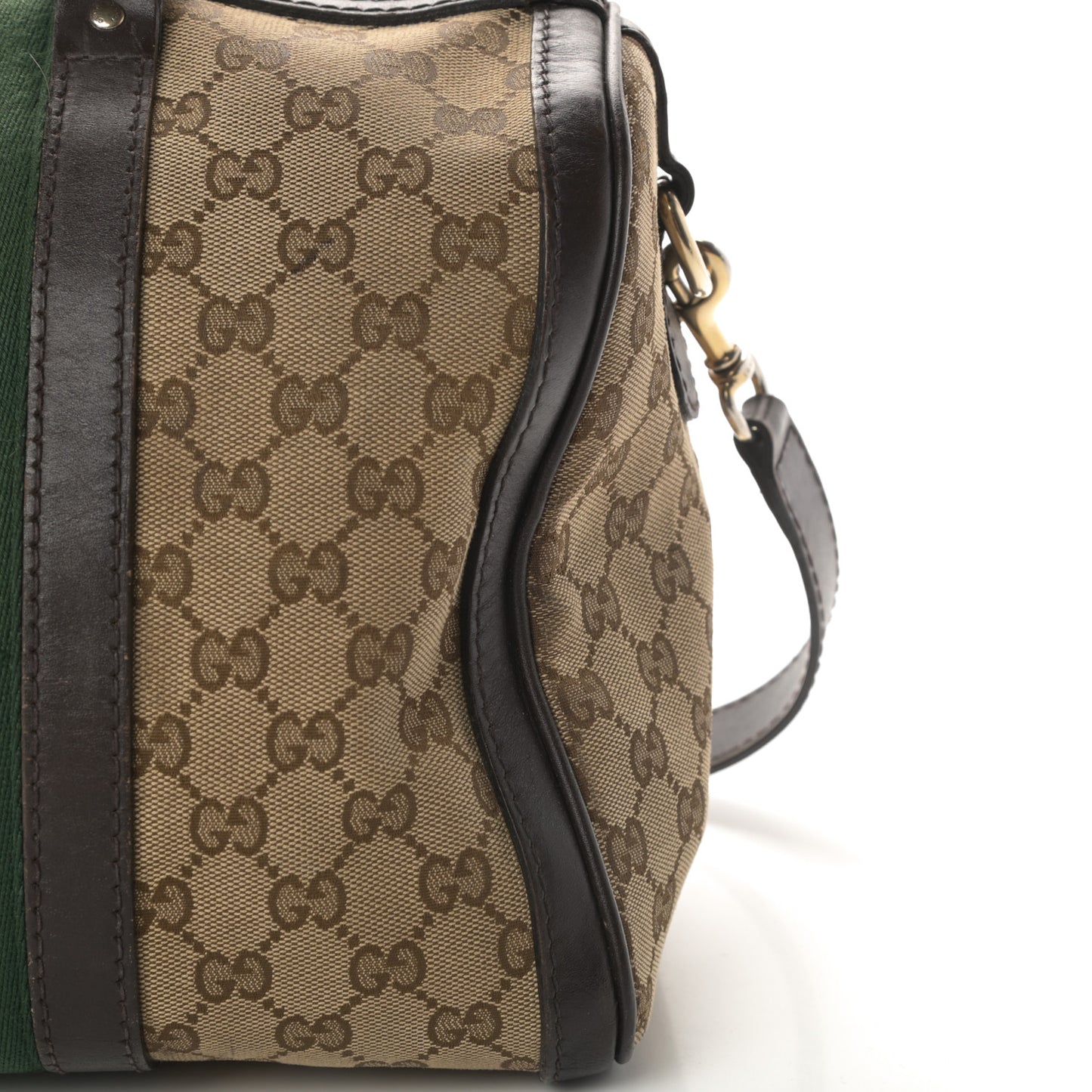 Monogram Vintage Web Medium Boston Dark Brown