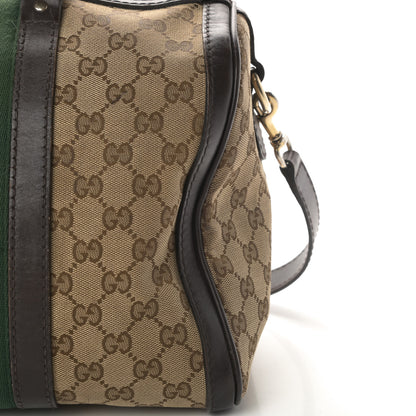Gucci Monogram Vintage Web Medium Boston Dark Brown 19 of 22