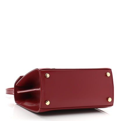 Salvatore Ferragamo Brushed Off Calfskin Small Iconic Top Handle Red 3 of 9