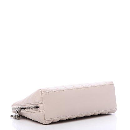 Saint Laurent Lambskin Matelasse Cosmetic Case Ivory 4 of 10