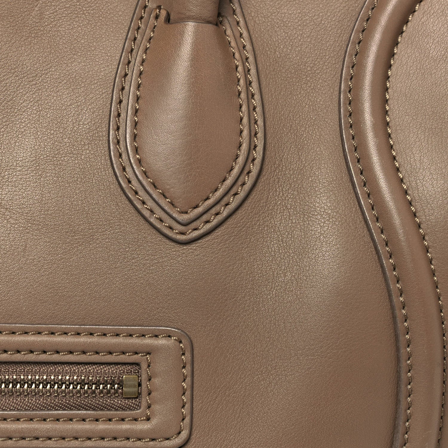 Celine Smooth Calfskin Shoulder Luggage Camel 7 of 14