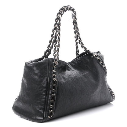 Chanel Glazed Calfskin East West Modern Chain Tote Black 3 of 9