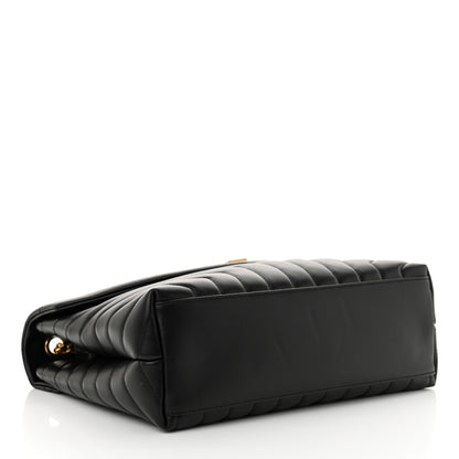 Saint Laurent Calfskin Y Quilted Monogram Medium Loulou Chain Satchel Black 4 of 10