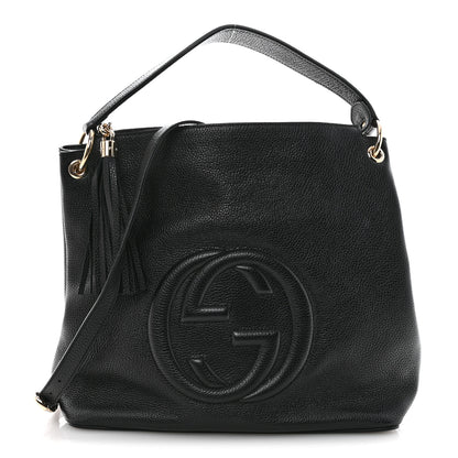 Gucci Pebbled Calfskin Large Soho Hobo Black 1 of 13