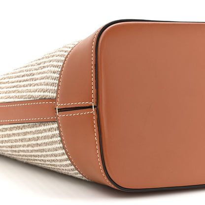 Celine Canvas Calfskin Triomphe Small Bucket Bag Vanilla Tan 8 of 11