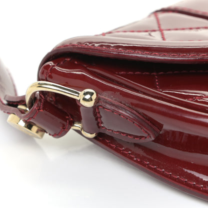 Burberry Patent Calfskin Quilted Mini Crossbody Bag Dark Red 12 of 15