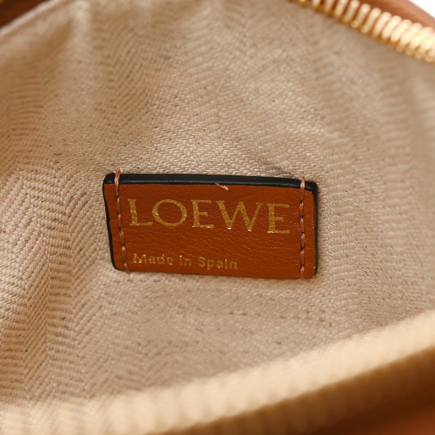 Loewe Jacquard Anagram Calfskin Small Cubi Bag Ecru Tan 6 of 9