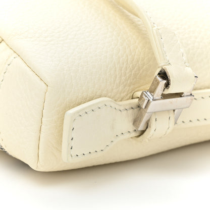 Loro Piana Grained Calfskin L19 Extra Pocket Pouch Whisper White 10 of 13