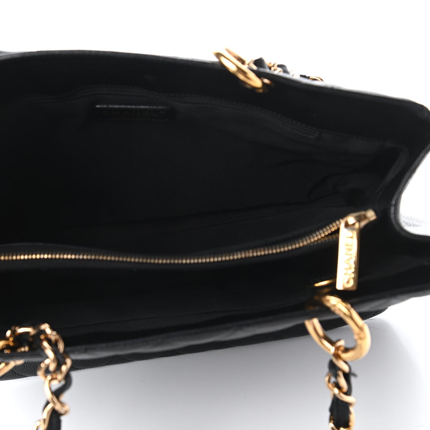Caviar Quilted Grand Shopping Tote GST Black