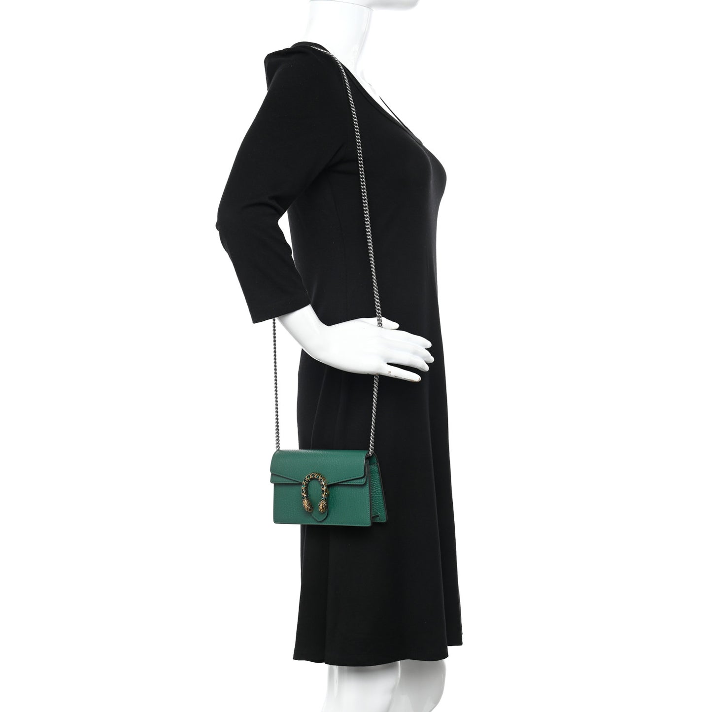 Calfskin Super Mini Dionysus Shoulder Bag Emerald