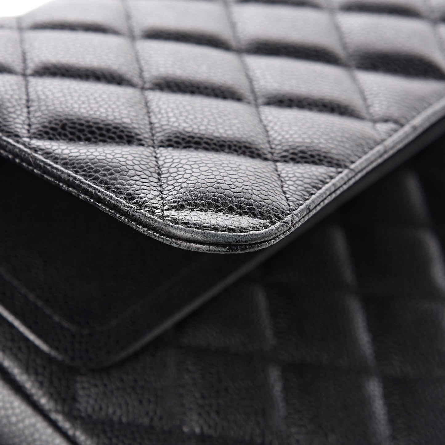 Caviar Quilted Maxi Double Flap Black