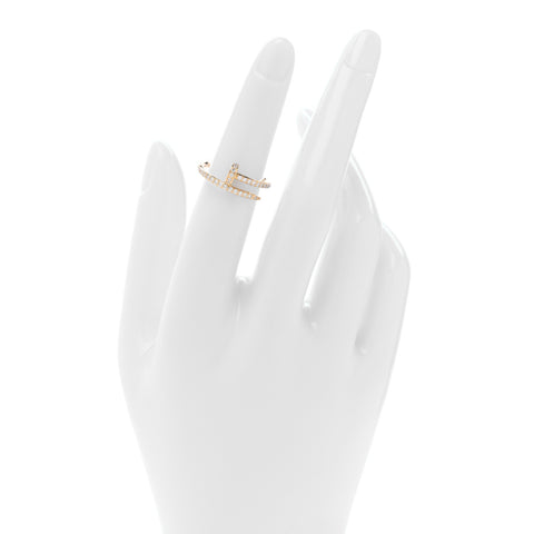 18K Yellow Gold Diamond Juste Un Clou Paved Ring 50 5.5