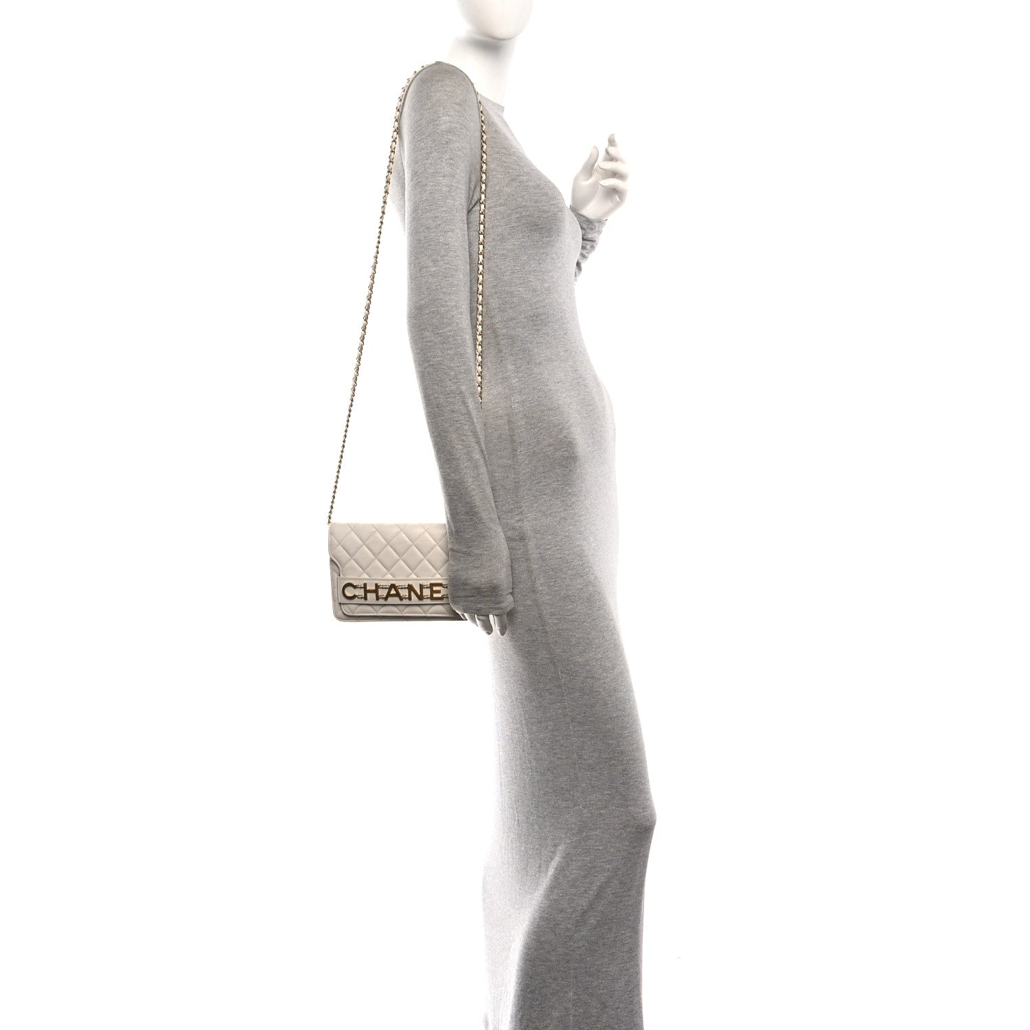 Chanel Calfskin Quilted Small Enchained Flap White 2 of 11