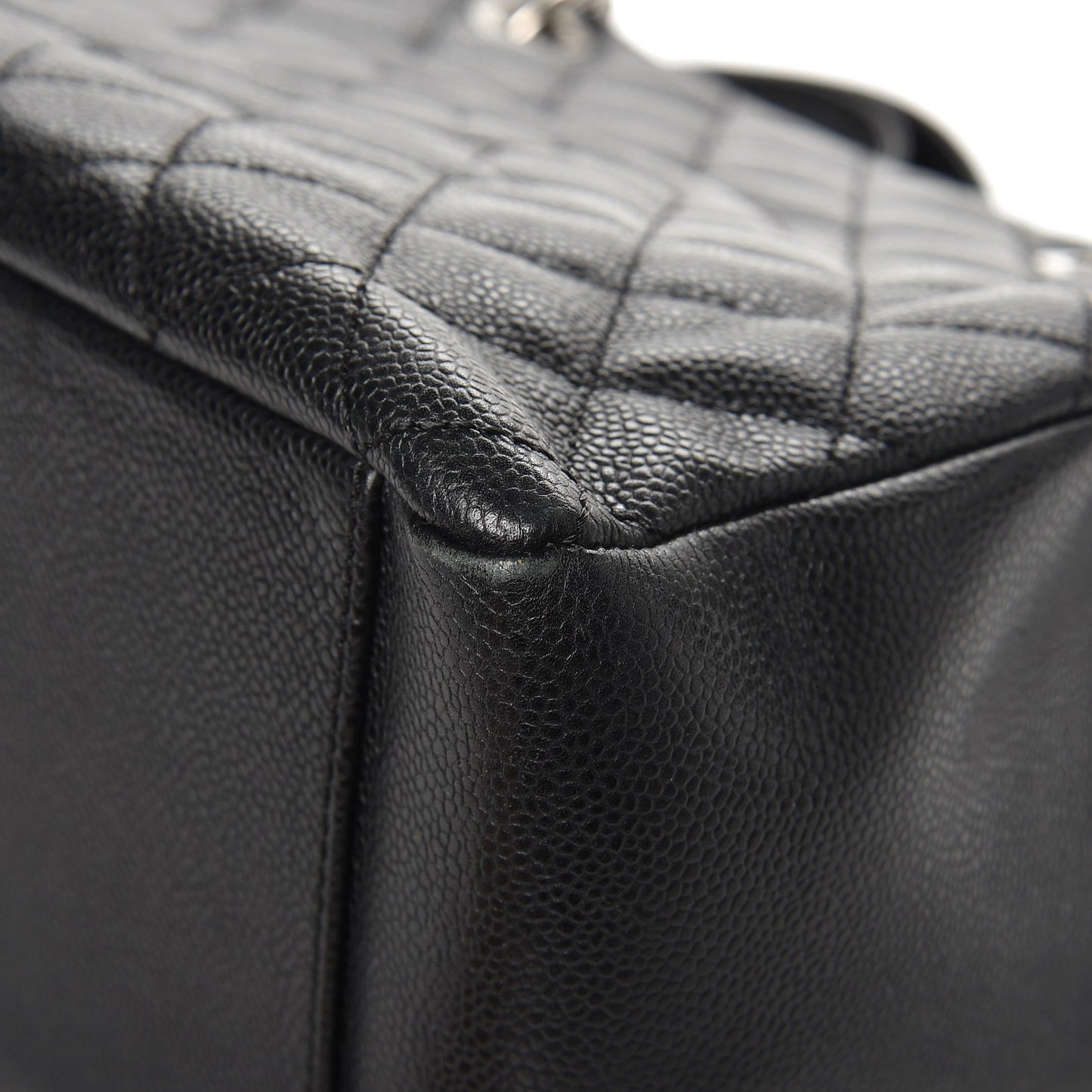 Caviar Quilted Grand Shopping Tote GST Black