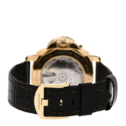 Panerai 18K Yellow Gold Alligator 42mm Luminor Due Automatic Watch Green PAM01423 3 of 5
