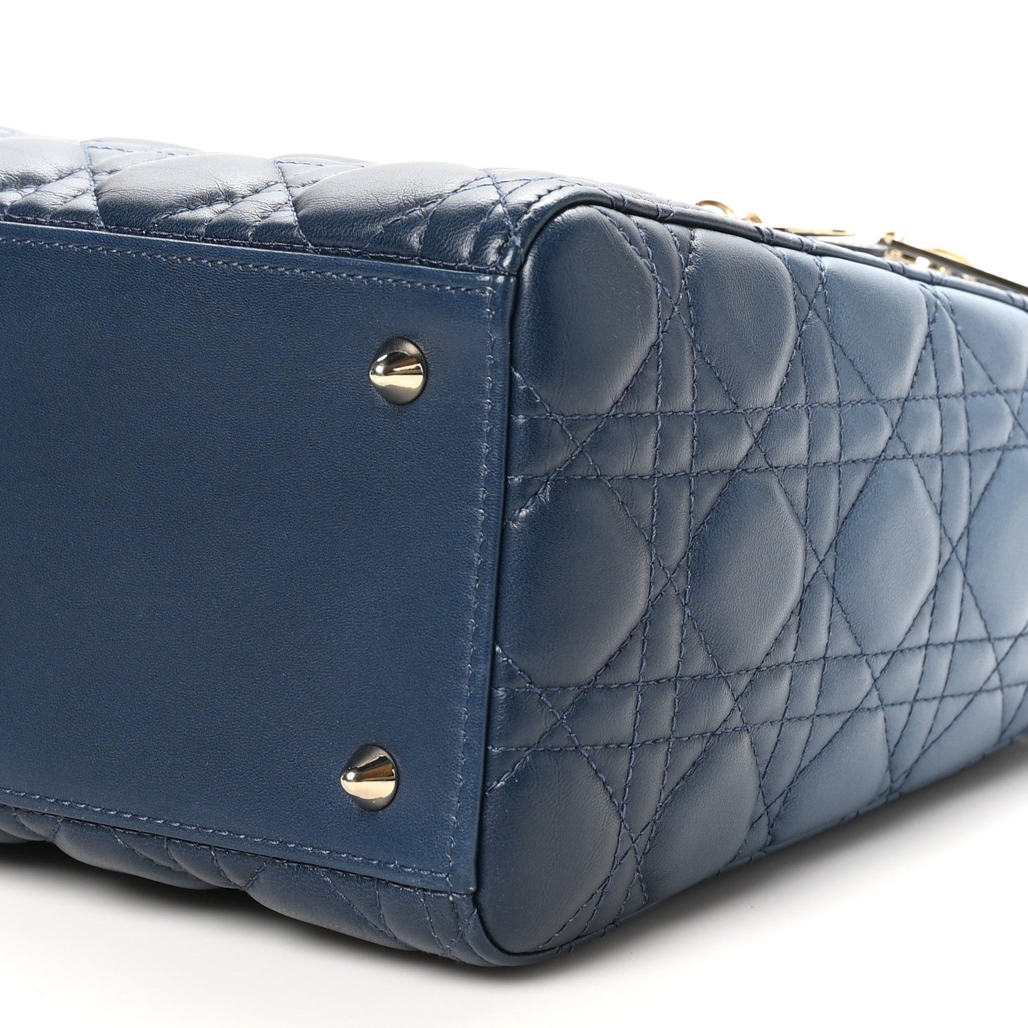 Christian Dior Lambskin Cannage Gradient Medium Lady Dior Blue 10 of 13
