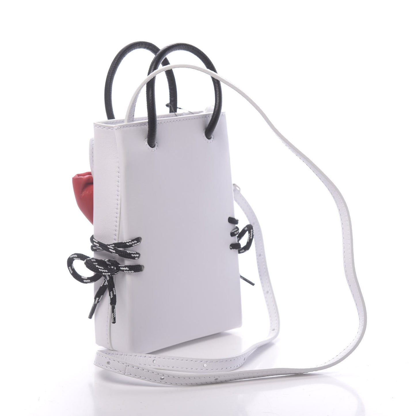 Calfskin Hello Kitty Phone Holder White