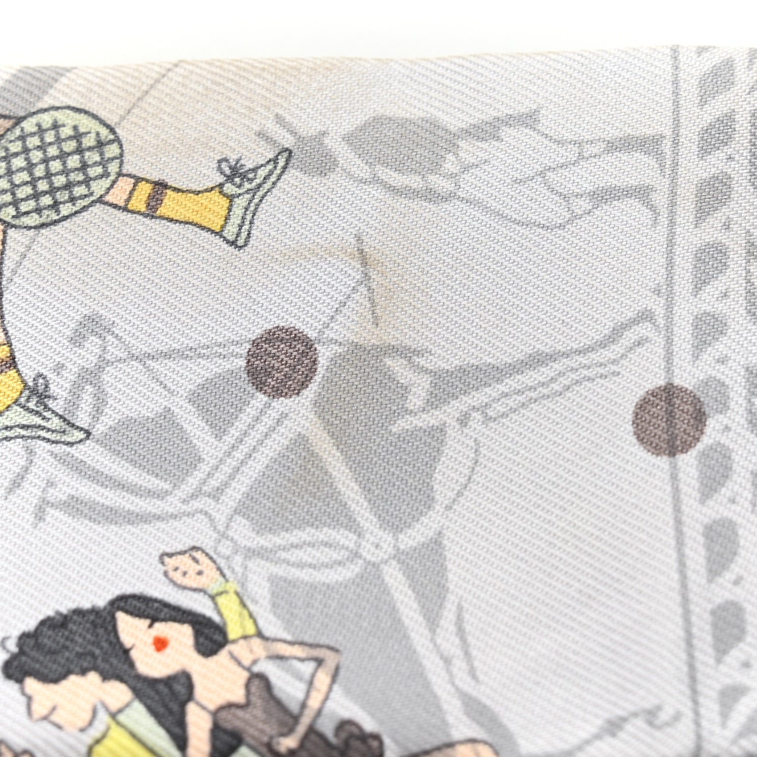 Hermes Silk Ex-Libris Les Parisie Twilly Gris Perle Jaune Soufre 5 of 6