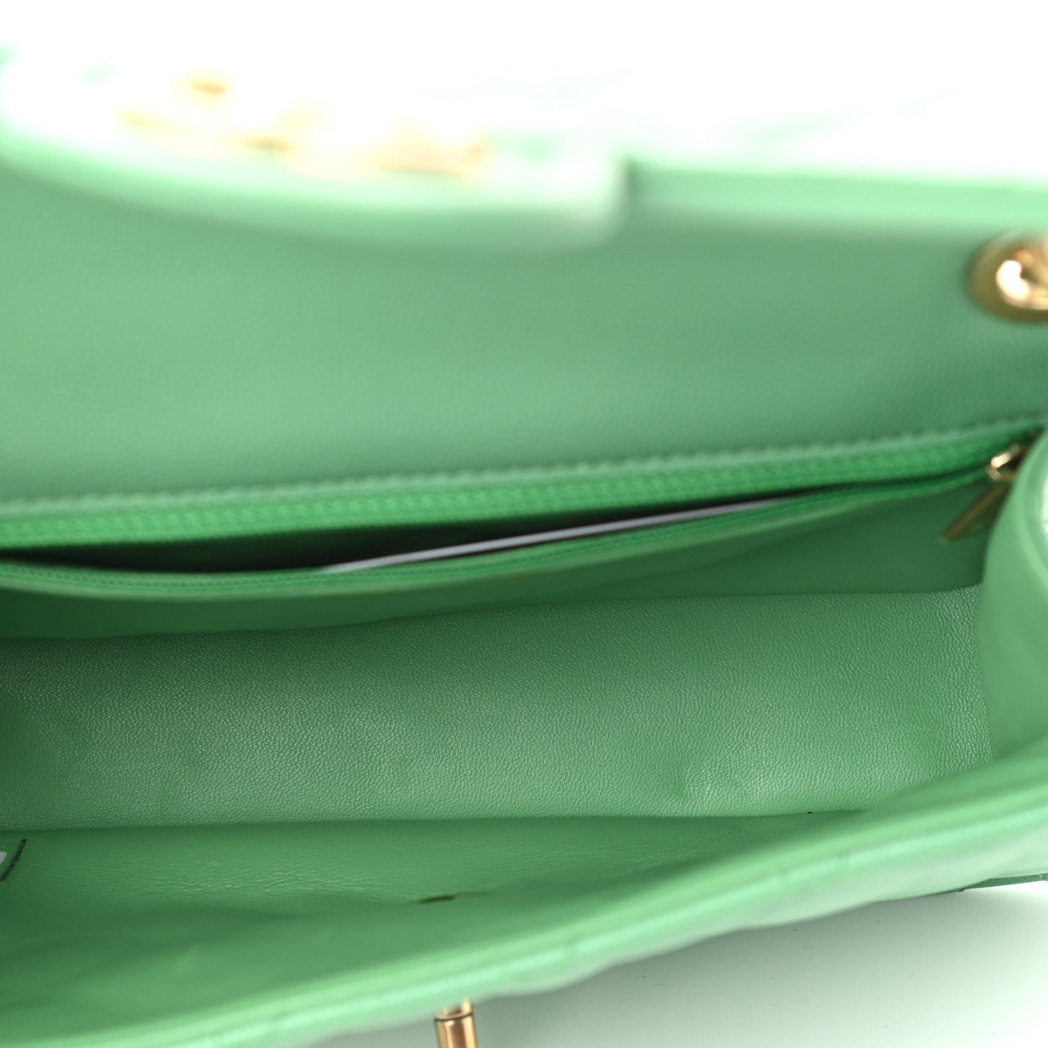 Chanel Caviar Quilted Medium Sweet Classic Flap Green 5 of 10