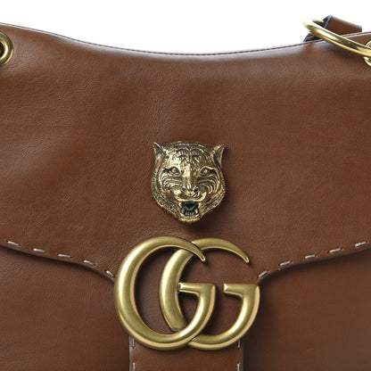 Gucci Calfskin Feline GG Marmont Flap Shoulder Bag Cuir 9 of 9