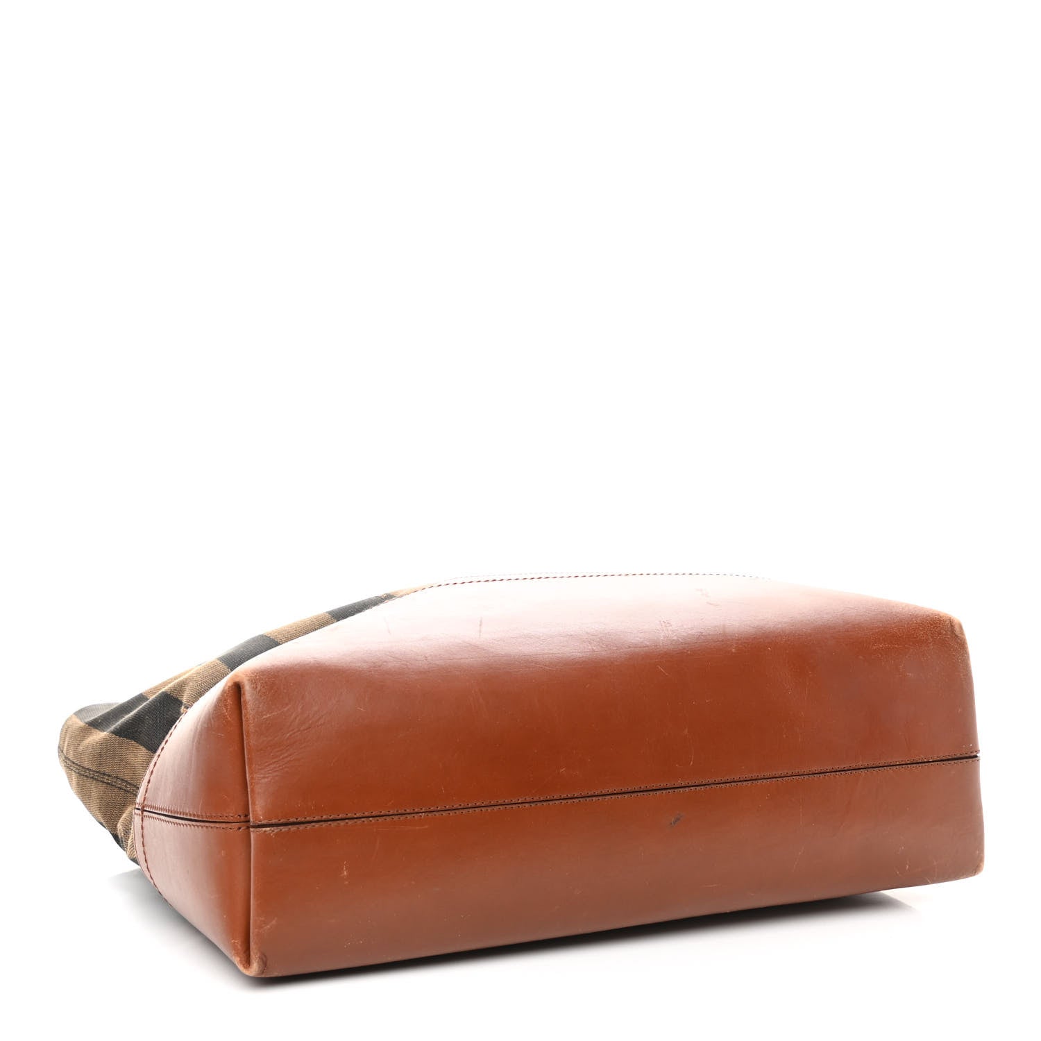 Fendi Pequin Cuoio Vegetale Medium Roll Tote Tobacco Cuoio Miele 3 of 12