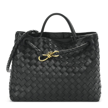 Bottega Veneta Nappa Intrecciato Medium Andiamo Shoulder Bag Black 1 of 8