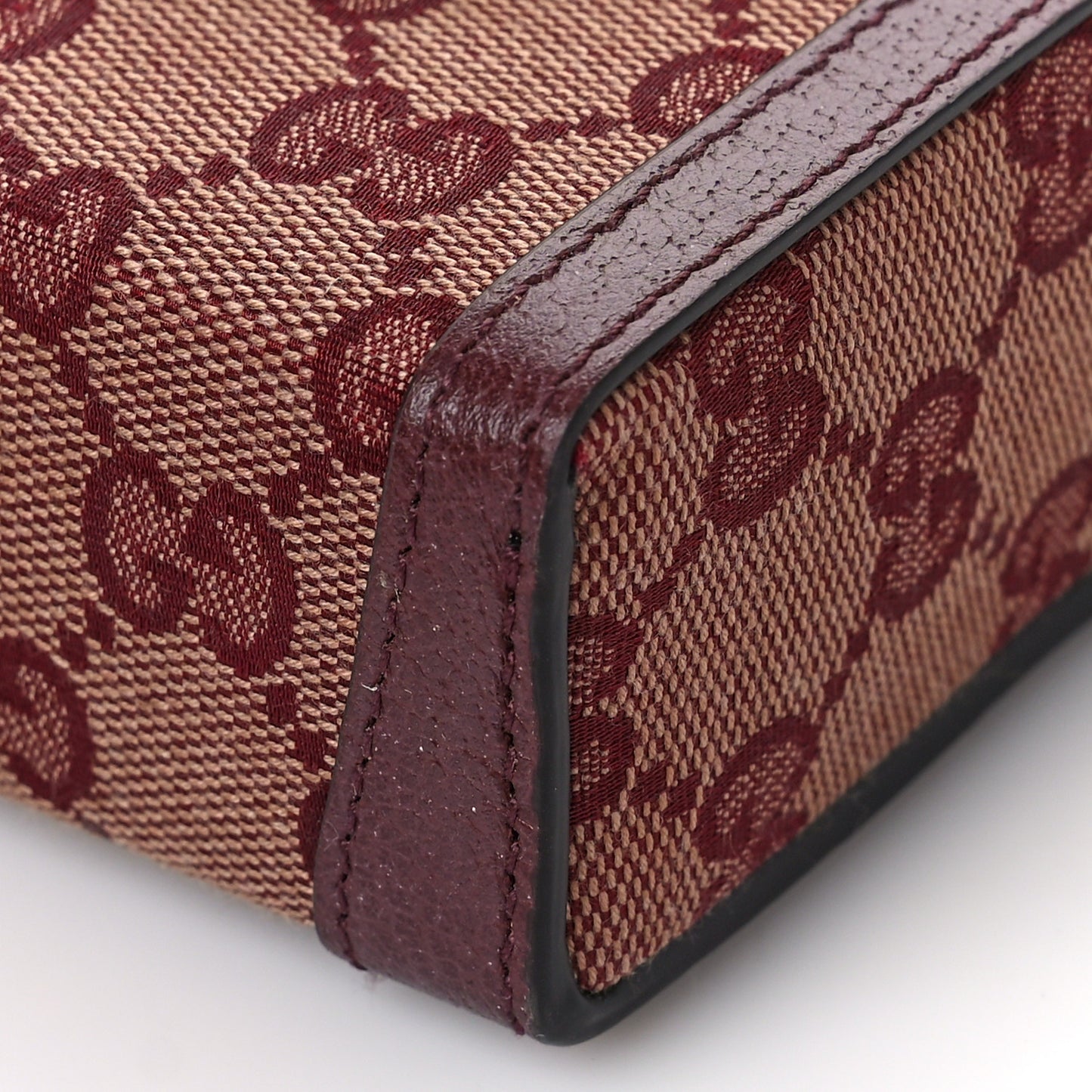 Monogram Textured Dollar Calfskin Mini Horsebit 1955 Crossbody Bag Sahara Rubino Chardonnay