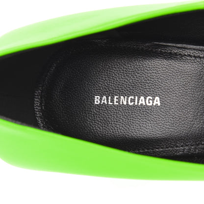 Balenciaga Soft Nappa Square Knife 110mm Pumps 37 Neon Green 6 of 8