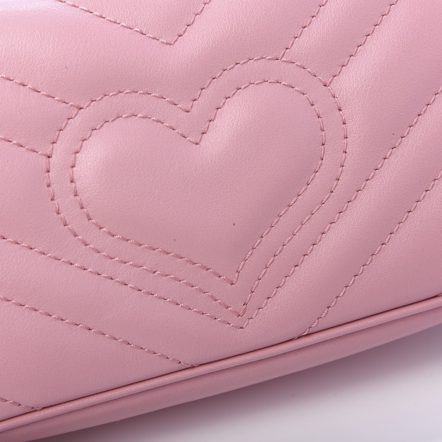 Gucci Calfskin Matelasse Super Mini GG Marmont Shoulder Bag Wild Rose 12 of 12