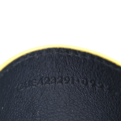 Saint Laurent Grain De Poudre Matelasse Chevron Monogram Credit Card Case Light Chartreuse 7 of 7