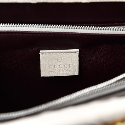 Gucci Ostrich Small Zumi Top Handle Bag Ivory 8 of 10