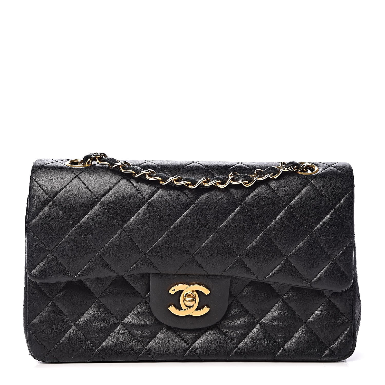 Chanel Lambskin Quilted Small Double Flap Black 1 of 14