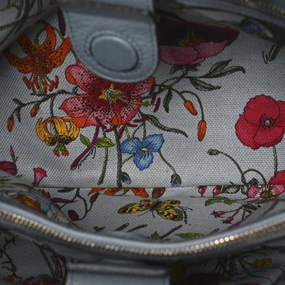 Gucci Pebbled Calfskin Medium Bamboo Shopper Tote Light Blue 6 of 13