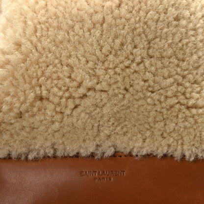 Saint Laurent Shearling Calfskin Small Emmanuelle Bucket Bag Natural Beige Brick 8 of 13