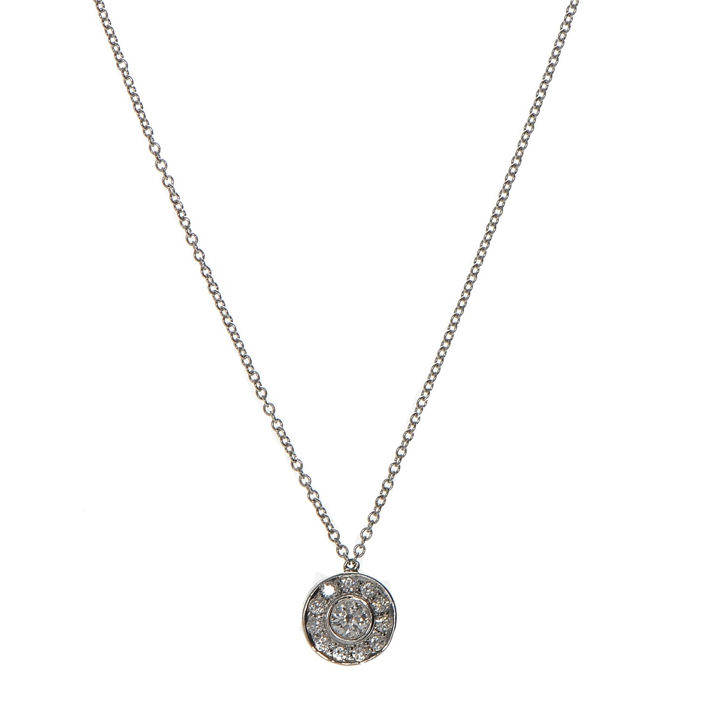 Platinum Diamond .24ctw Circlet Pendant Necklace