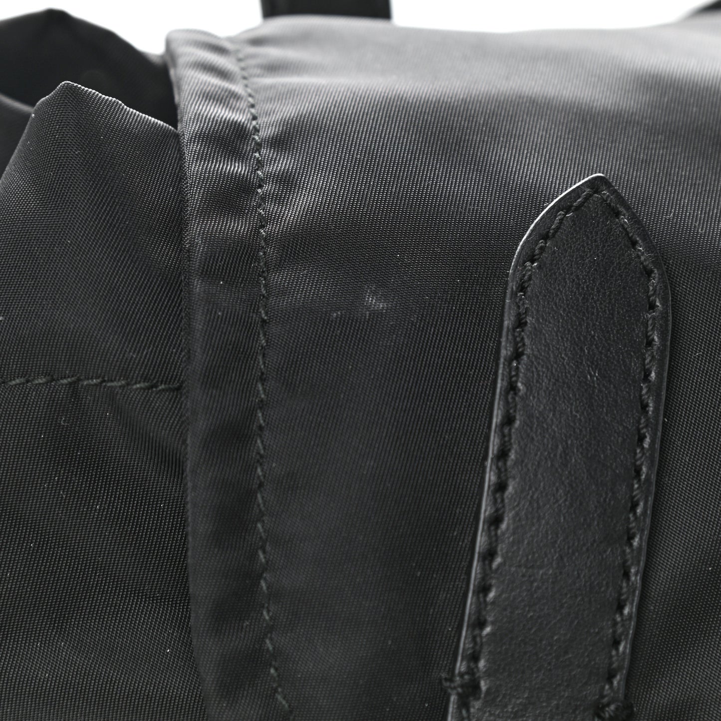 Nylon Logo Print Medium Rucksack Backpack Black