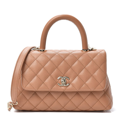 Chanel Caviar Quilted Mini Coco Handle Flap Brown 1 of 10