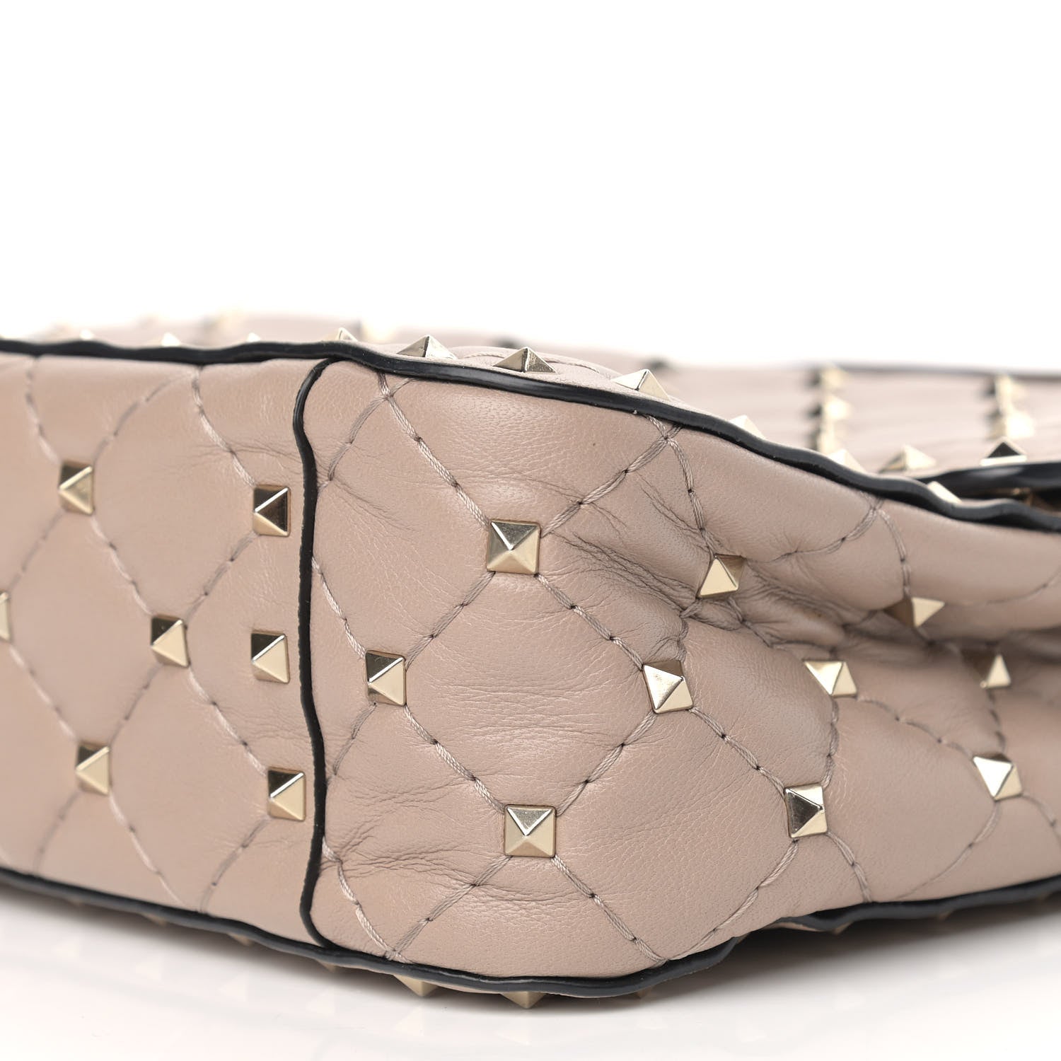 Valentino Garavani Lambskin Medium Rockstud Spike Shoulder Bag Poudre 8 of 13