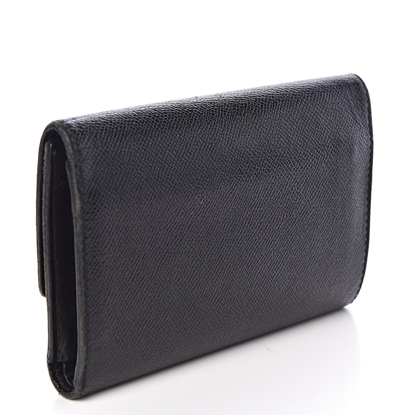 Caviar CC Large Flap Wallet Black
