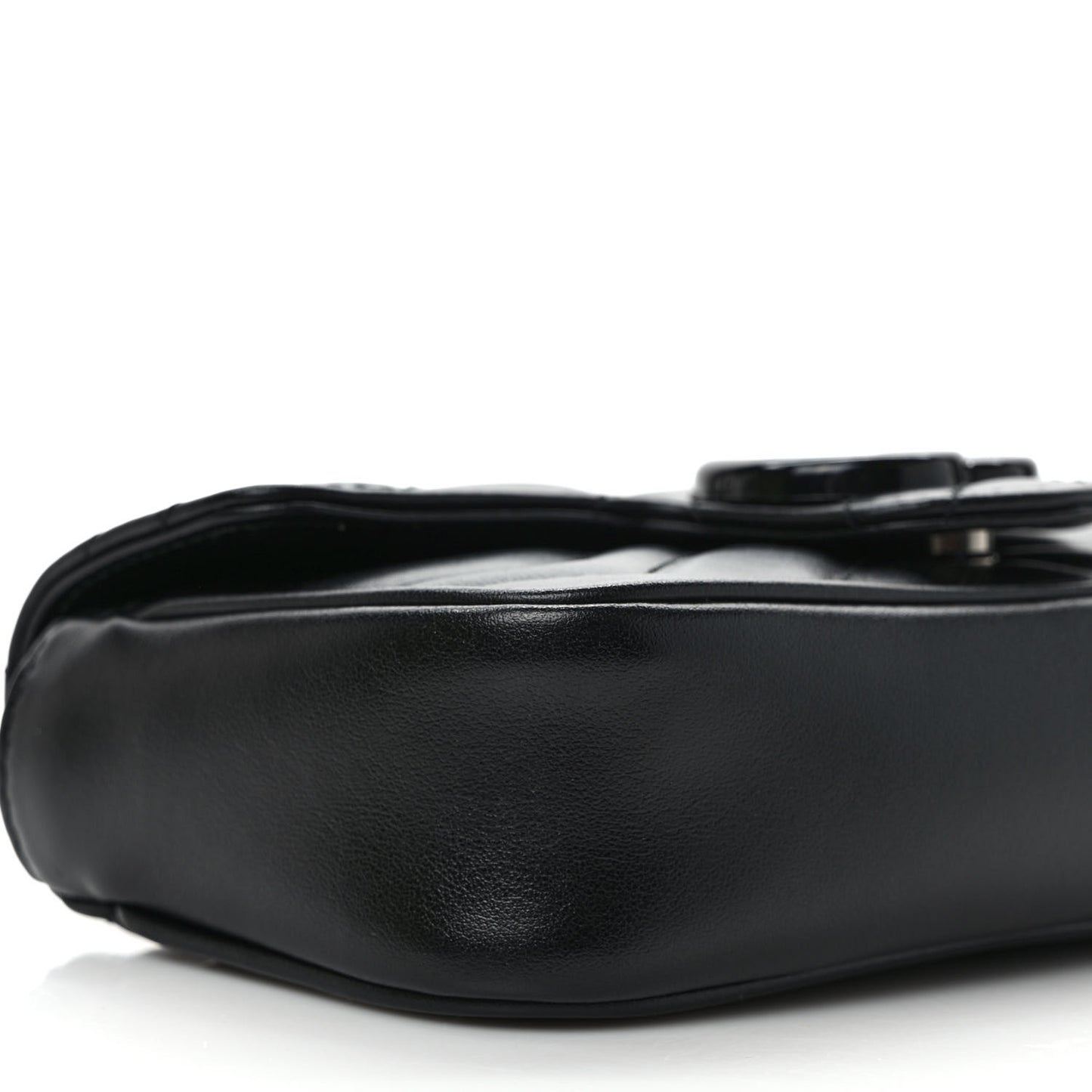 Calfskin Matelasse Monochrome GG Marmont Chain Belt Bag Black