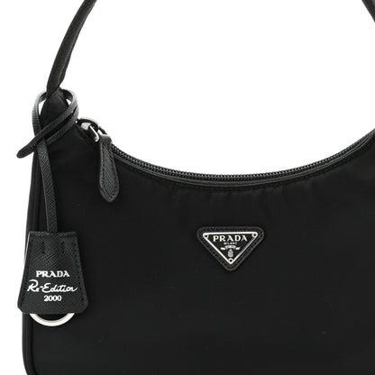 Prada Tessuto Nylon Mini Re-Edition 2000 Bag Black 8 of 10