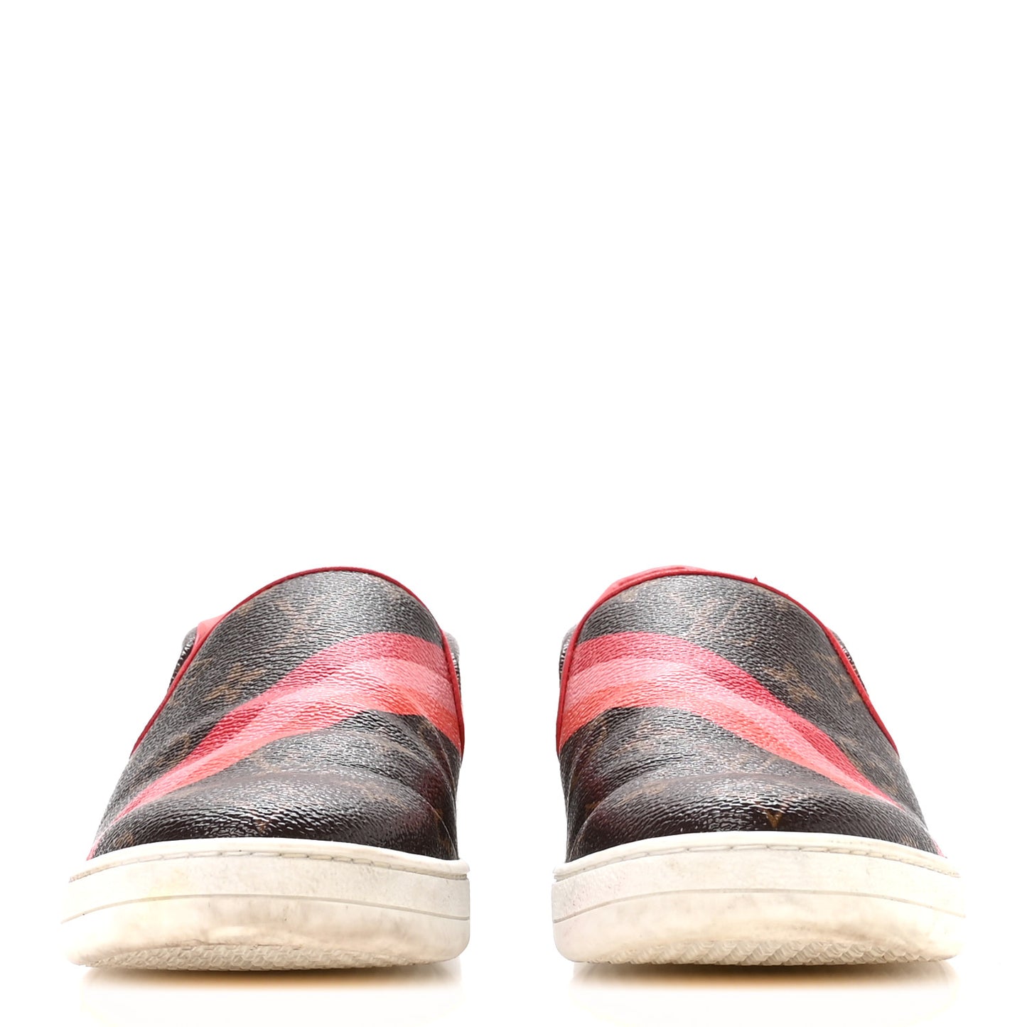 Monogram Frontrow Slip On Sneakers 38.5 Rouge