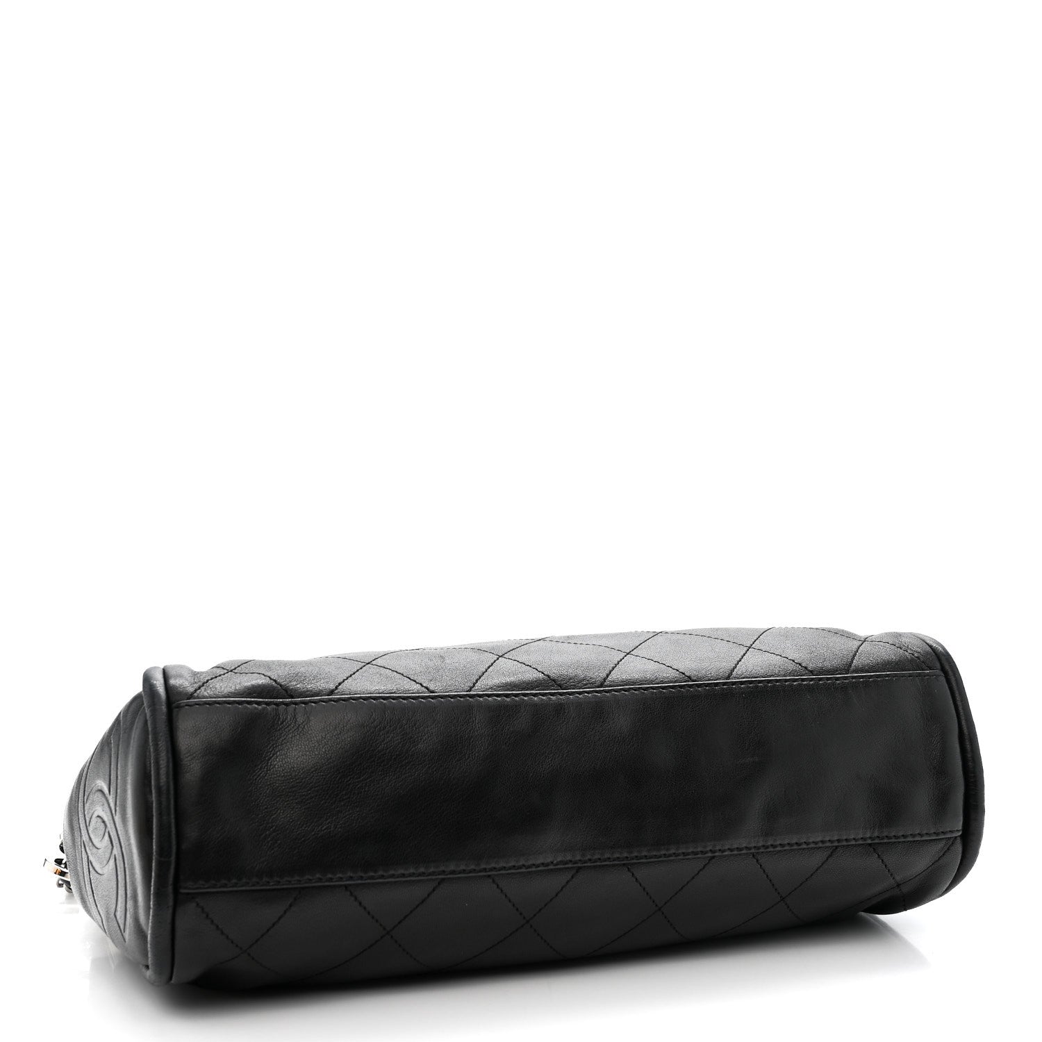 Chanel Lambskin Stitched Medium Ultimate Soft Tote Black 3 of 12