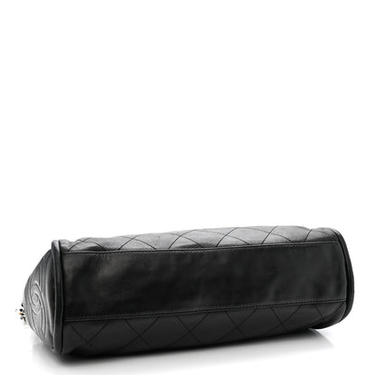 Chanel Lambskin Stitched Medium Ultimate Soft Tote Black 3 of 12